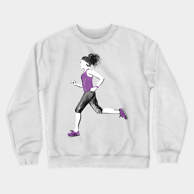 Running woman Crewneck Sweatshirt by drknice